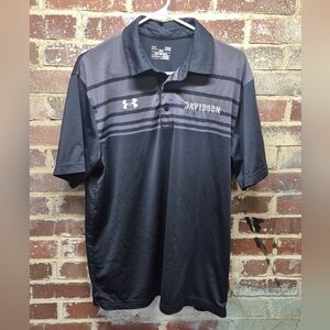 Davidson WILDCATS under armour large black MEN'S POLO Large